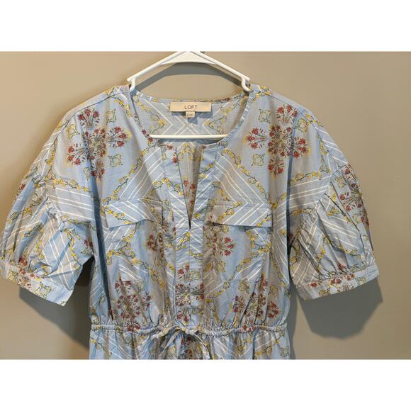 100% Cotton Dress by Loft - Size M - Beautiful Midi Length - Picture 3 of 5